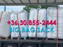 Big bag zsák 20/536-0088 új és használt,  1t. 4 fül,  0, 5 -2, 3m3 Terményes zsák,  big láda