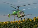 Légi növényvédelem - műtrágyaszórás,  helikopteres permetezés