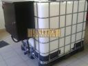 IBC tartály 1000 literes + Kit Equipe 230V. gázolajszivattyú,  mechanikus átfolyás-mérővel