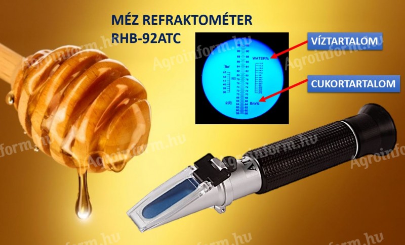 RHB-92ATC REFRAKTOMÉTER mézre +kalibráló olaj