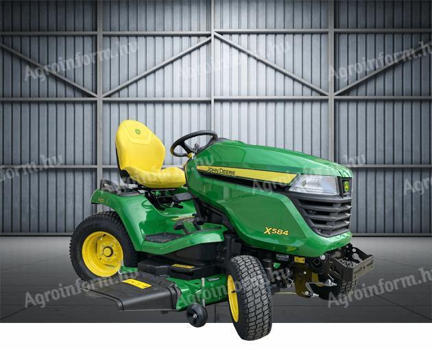 John Deere X584 fűnyírótraktor + 122 cm kasza - ÚJ - 2 év GARANCIA - KEDVEZŐ ÁR