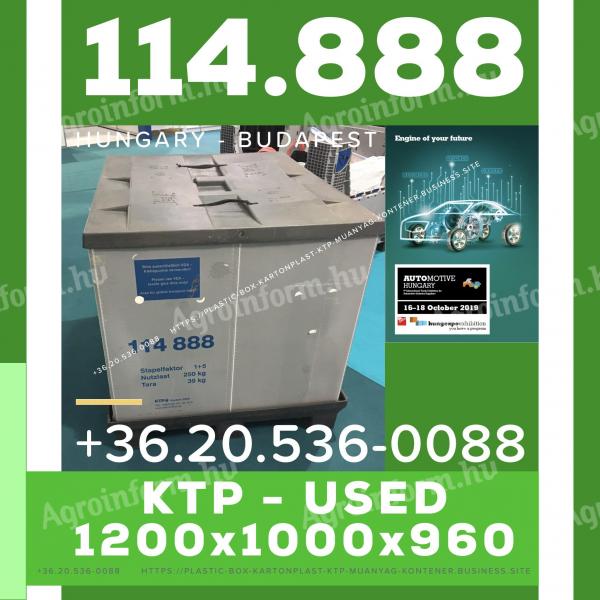 Kartonplast 20 536 - 0088 műanyag összecsukható láda SYSTEM 2000 114 888 használt 114888