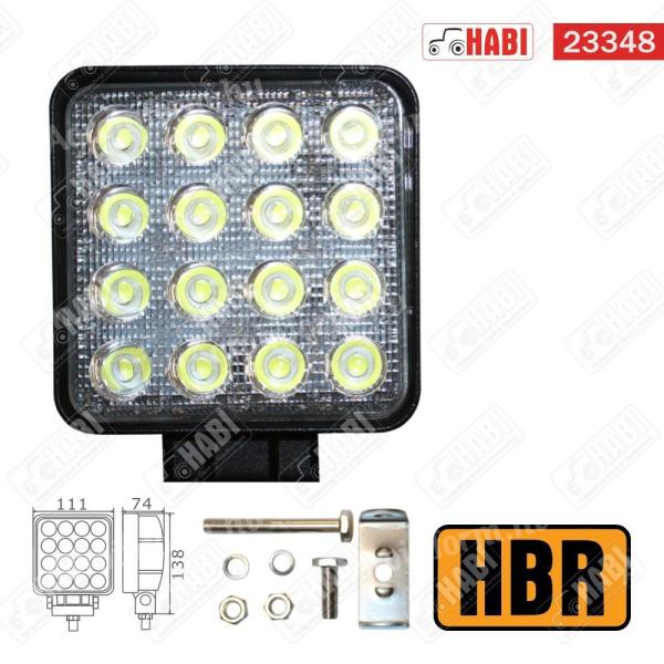 Munkalámpa LED 48W kocka,  3180 Lumen,  9-32V,  IP67,  HBR (23348)