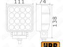 Munkalámpa LED 48W kocka,  3180 Lumen,  9-32V,  IP67,  HBR (23348)