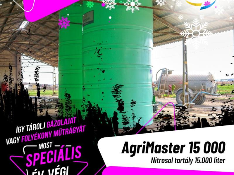 Nitrosol tartály 15.000 liter,  folyékony műtrágya tároló AgriMaster 15.000