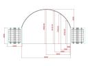 8x6 Duplavas Konténer sátor/ Konténer fedés/ Konténer tető - 20 lábas konténerre