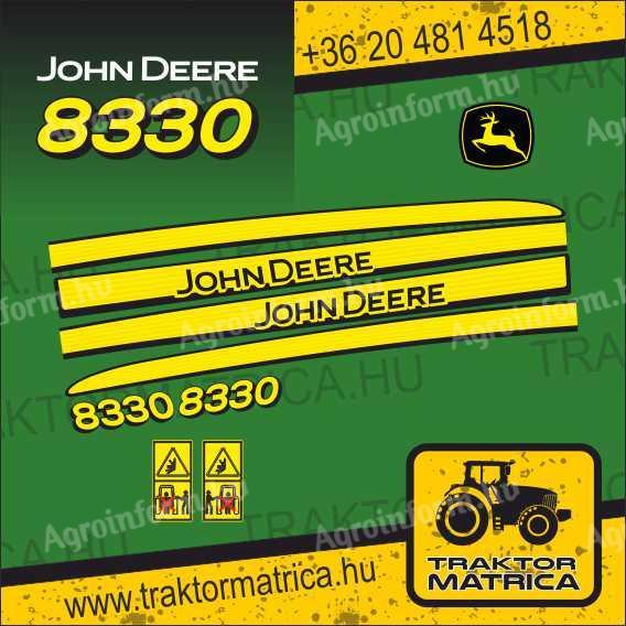 John Deere 8330 matrica (levonó,  decal,  Aufkleber)