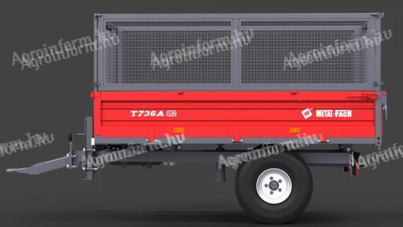 Aratási készletkiárusítás Metal-Fach Egytengelyes Mezőgazdasági Pótkocsi T-736A (26)