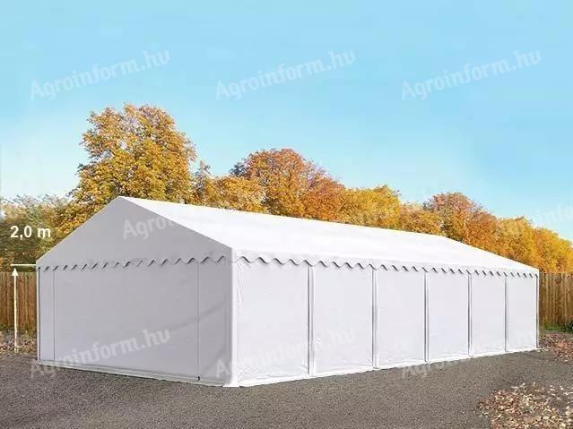 Professzionális raktársátor,  tároló sátor 6x12 m ponyva PVC 500g/m2 fehér