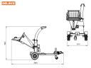 Benzinmotoros vontatható ágdaráló - DK900-BS - BRIGGS & STRATTON 15 LE motorral