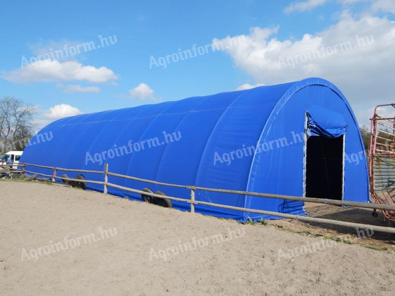 12m széles félköríves Raktár sátor/ Ponyva sátor/ Csarnok sátor/ Mezőgazdasági tárolósátor