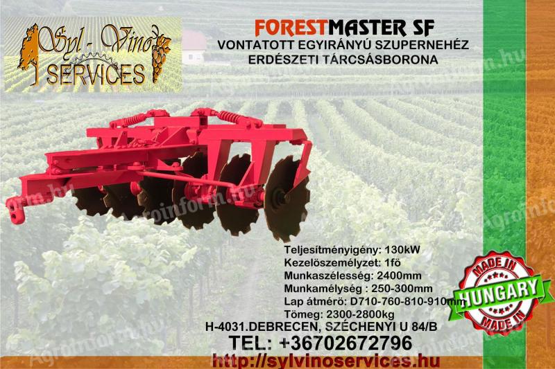 ForestMaster SF OWSDH félig függesztett egyirányú erdészeti nehéz tárcsás borona