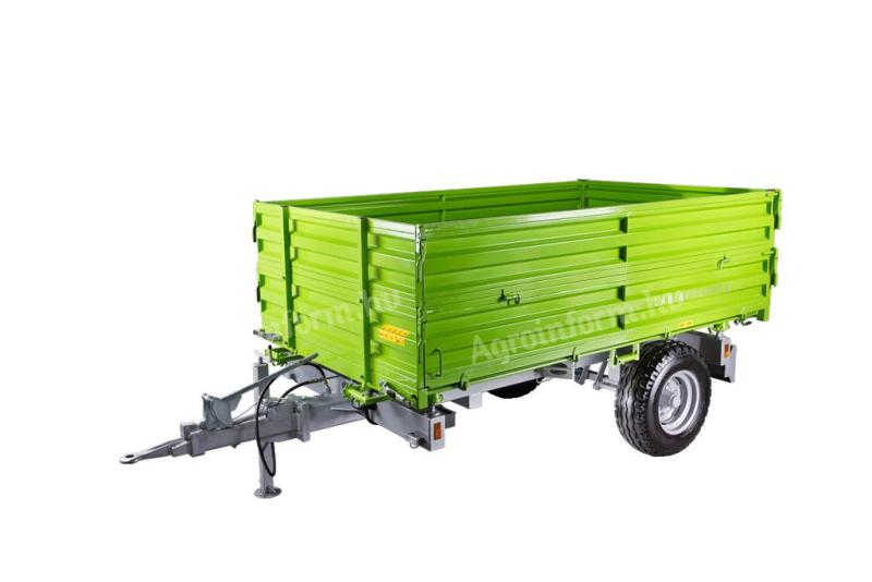 Labin PV 4000 egytengelyes pótkocsi,  lég vagy hidrailuka fékkel,  4(t) – 3 oldalra billenő