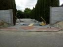 Térkő szegély kerítés betonozás