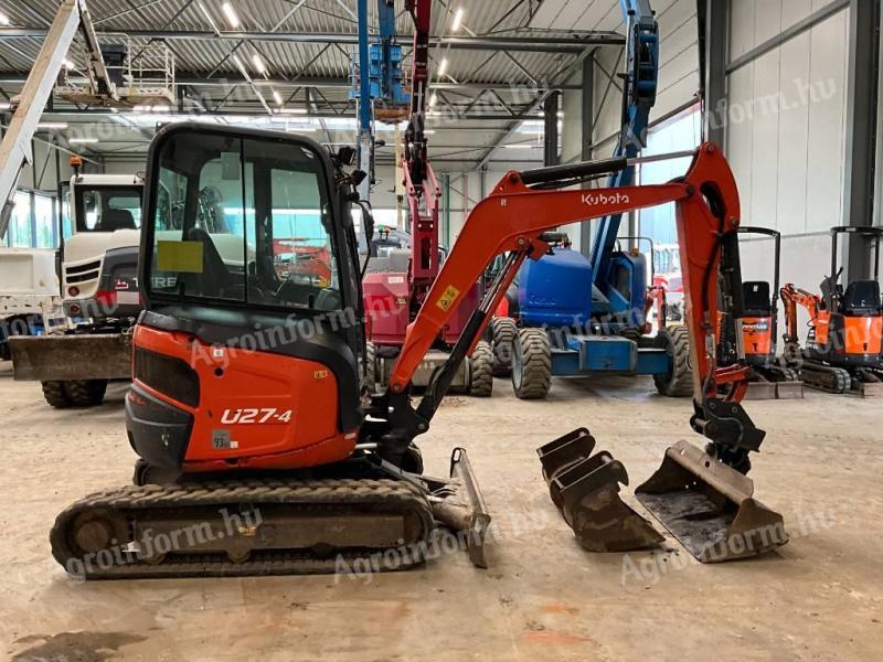 Kubota U27-4 / 2015 / 2400 üó / 3 db kanál / Lízing 20%-tól