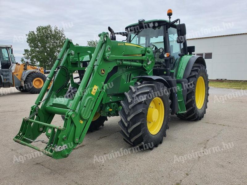 John Deere 6155M TLS + Rugózott kabin + Automata kormány előkészítés + JD 643 homlokrakodó