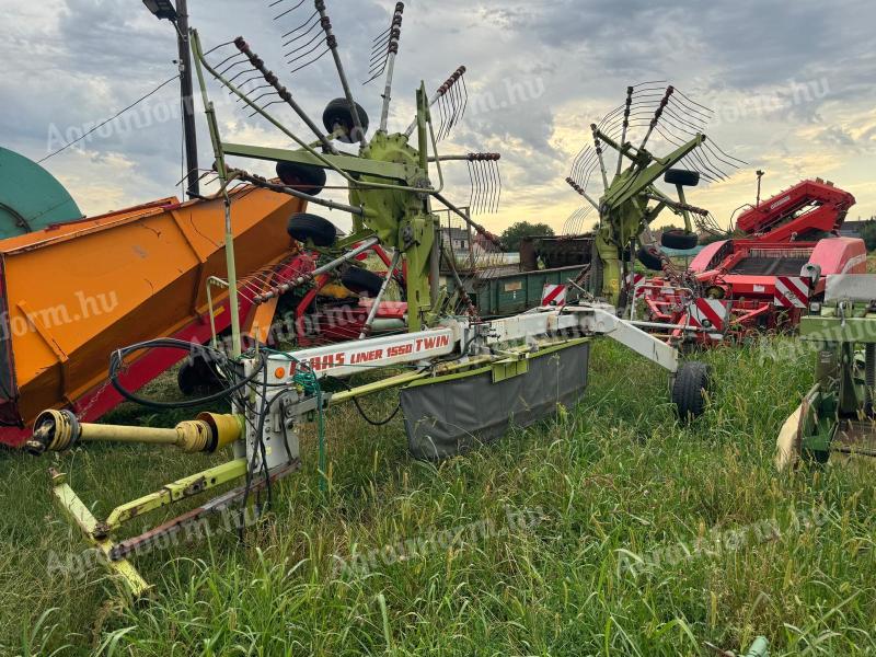 CLAAS LINER 1550 TWIN,  KÉTROTOROS RENDKÉPZŐ,  RENDSODRÓ