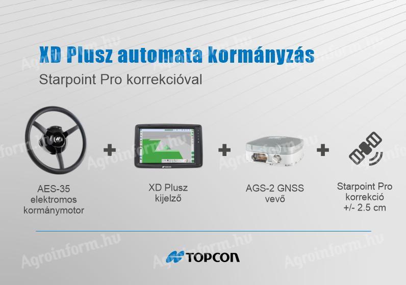 TOPCON XD+ Starpoint Pro automata kormányzás