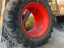 Ikerkerék szett Firestone 620/70R42 gumizással. 20x42-es ikerfelni, használt Firestone gum