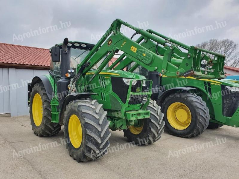 John Deere 6215R TLS + Gyári homlokrakodó