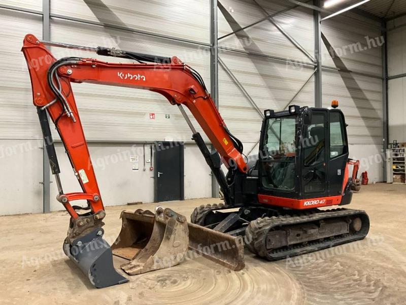 Kubota KX080-4 A / 2018 / 2300 óra / 3 db kanál / Lízing 20%-tól