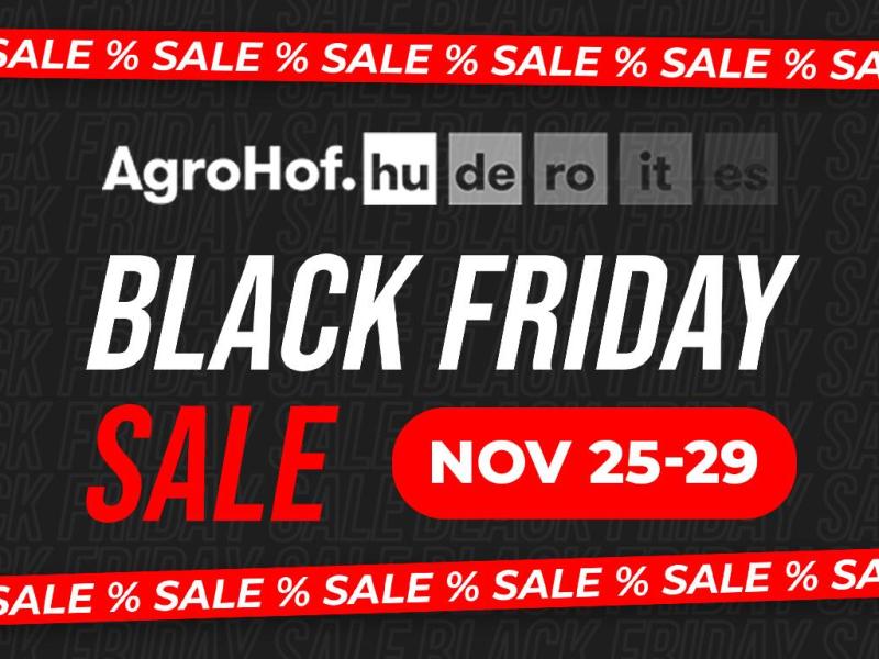 BLACK FRIDAY az Agrohofnál! Szárzúzó,  Ágaprító,  Ágdaráló,  Talajmaró,  Sószóró (Nov.25-29)