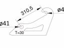 Homlokrakodó váltóadapter Volvo L28/30/35,  Ahlmann AX 700/850/1000, Komatsu