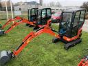 Kubota KX019-4 GL típusú zárt kezelőfülkés gumilánctalpas minikotró