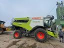 Claas Lexion 6600 kombájn gabonaasztallal,  vágóasztalszállító kocsival