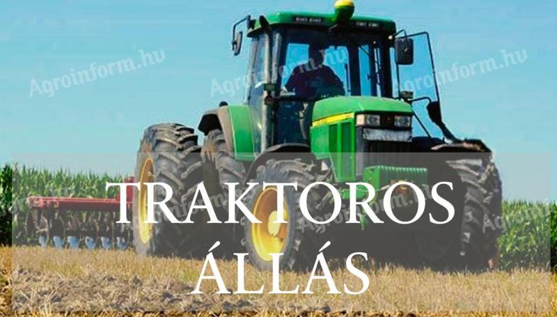 Traktoros,  kombájnos állás