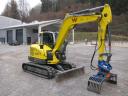 Wacker Neuson EZ80 kotrógép gereblyével