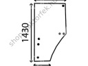 Ajtóüveg bal John Deere utángyártott / Vapormatic