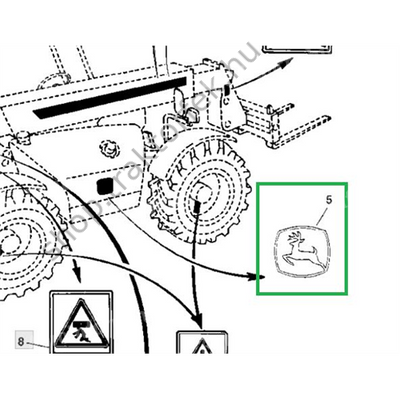 Matrica  John Deere gyári Z81031