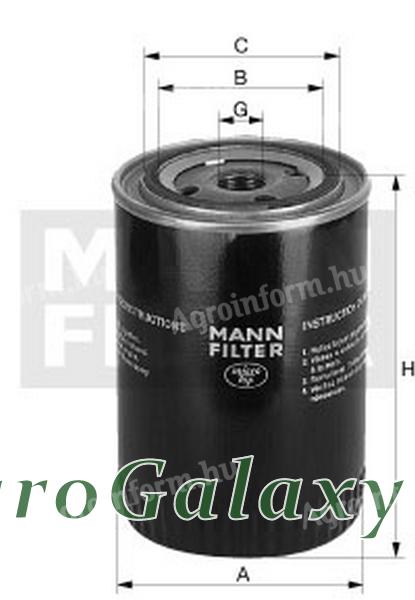 Mann-Filter motorolaj szűrő - W87