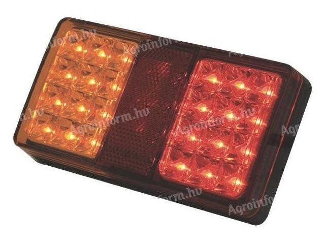 lámpa piros-sárga LED 3 funkciós, 12-24V, 150x80x26mm, MTZ-re