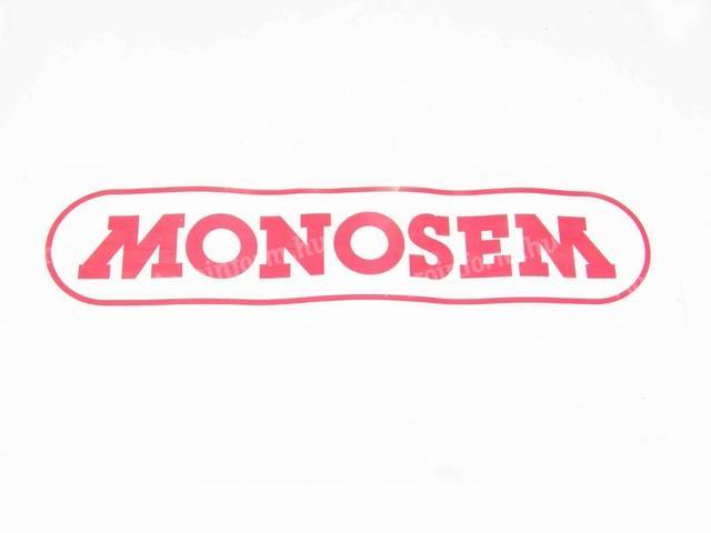 Monosem-hez matrica műtrágyatartályra, Monosem felirat, piros (öntapadós) MONOSEM