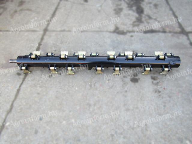 Szárzúzó / Mulcsozó késtartó tengely, komplett, 180-as, AG,KDX, (kalapácsokkal, csavarokkal)