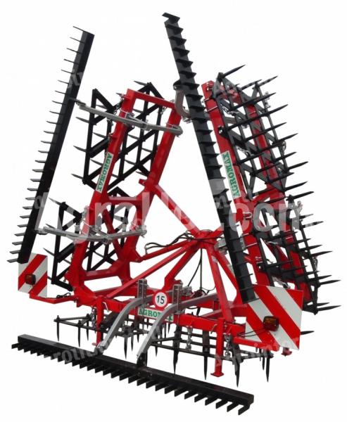 Agro-Osek 6,7 m-es tüskés borona (hidraulikusan összecsukható)