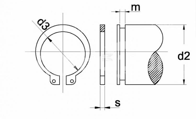 Kramp Biztosító gyűrű, külső 40mm