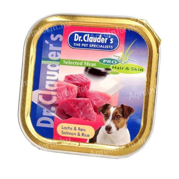 Dr.Clauders Dog Selected Meat Lazacos és rizses alutálka 100g