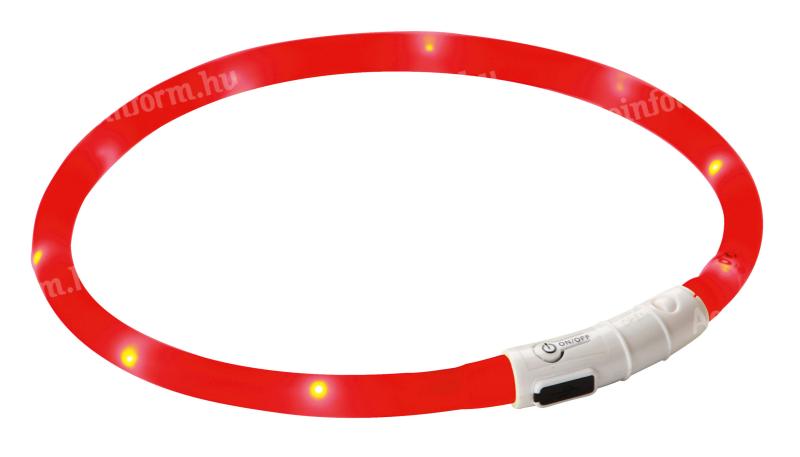 KERBL Maxi Safe ledes világító nyakörv, pirs, 55 cm-es