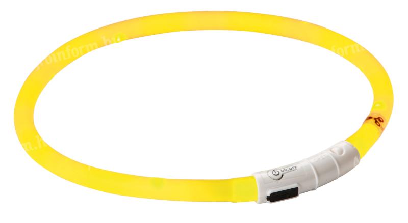 KERBL Maxi Safe ledes világító nyakörv, sárga 55 cm-es