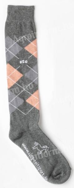 USG Original Sockies lovaglózokni, szürke/barack/világos szürke, 29-35