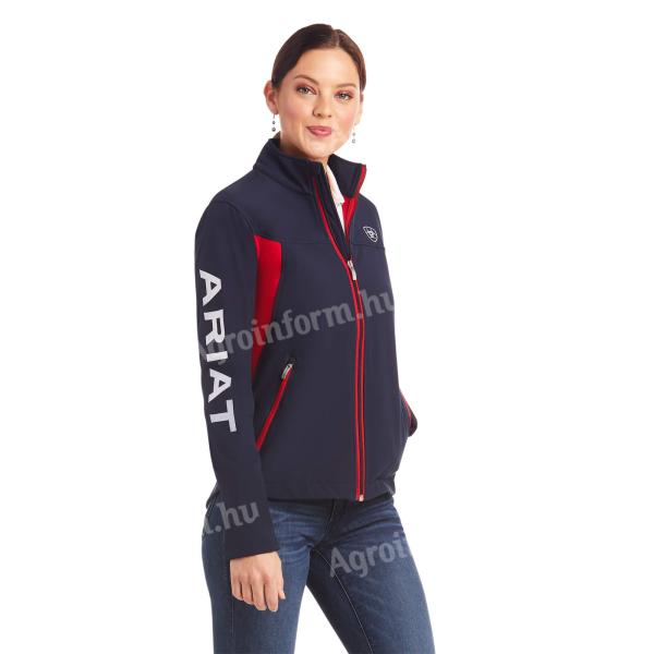 Ariat New Team női softshell kabát, sötétkék/piros, XS