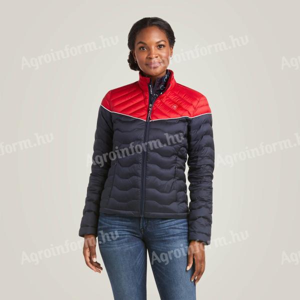 Ariat Ideal 3.0 Down női kabát, sötétkék/piros, M