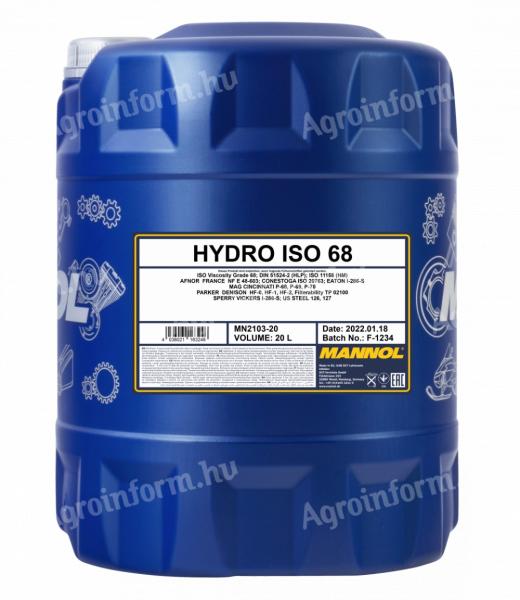 Mannol 2103 HYDRO ISO 68 hidraulika olaj 20L