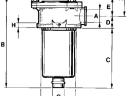 Hidraulika szűrő kpl. visszatérő ágba 2&quot;, 90 µm