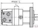 Hidromotor 200cm³, DN-32 oldalsó csatlakozással