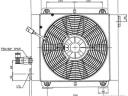 Olajhűtő alumínium 12V, 30-140 liter/perc (390x360x150)