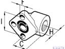 Hidraulika szivattyú csatlakozás 40- 3/8&quot;, 3 furatos